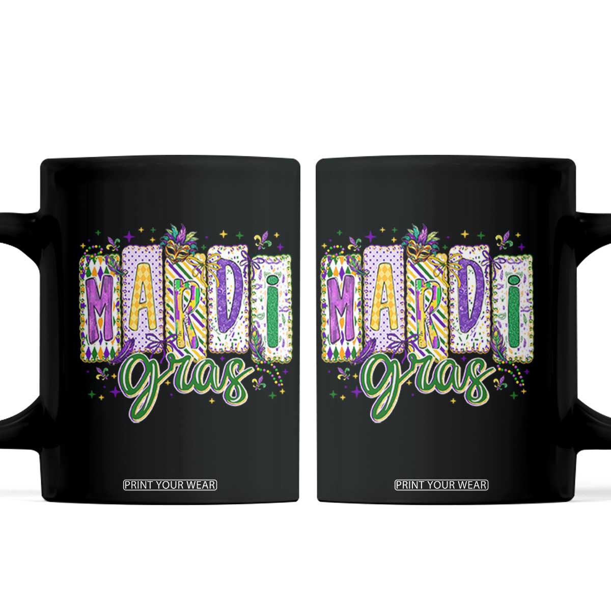 Mardi Gras Coffee Mug New Orleans Carnival Girly Fat Tuesday TS11 Black Print Your Wear