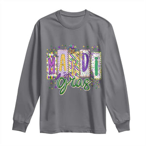 Mardi Gras Long Sleeve Shirt New Orleans Carnival Girly Fat Tuesday TS11 Charcoal Print Your Wear