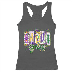 Mardi Gras Racerback Tank Top New Orleans Carnival Girly Fat Tuesday TS11 Dark Heather Print Your Wear