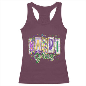 Mardi Gras Racerback Tank Top New Orleans Carnival Girly Fat Tuesday TS11 Maroon Print Your Wear