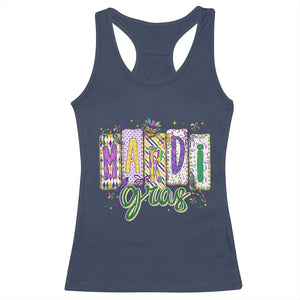Mardi Gras Racerback Tank Top New Orleans Carnival Girly Fat Tuesday TS11 Navy Print Your Wear