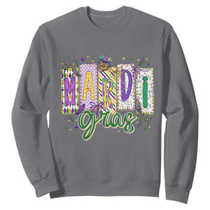 Mardi Gras Sweatshirt New Orleans Carnival Girly Fat Tuesday TS11 Charcoal Print Your Wear