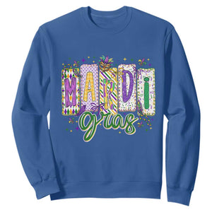 Mardi Gras Sweatshirt New Orleans Carnival Girly Fat Tuesday TS11 Royal Blue Print Your Wear