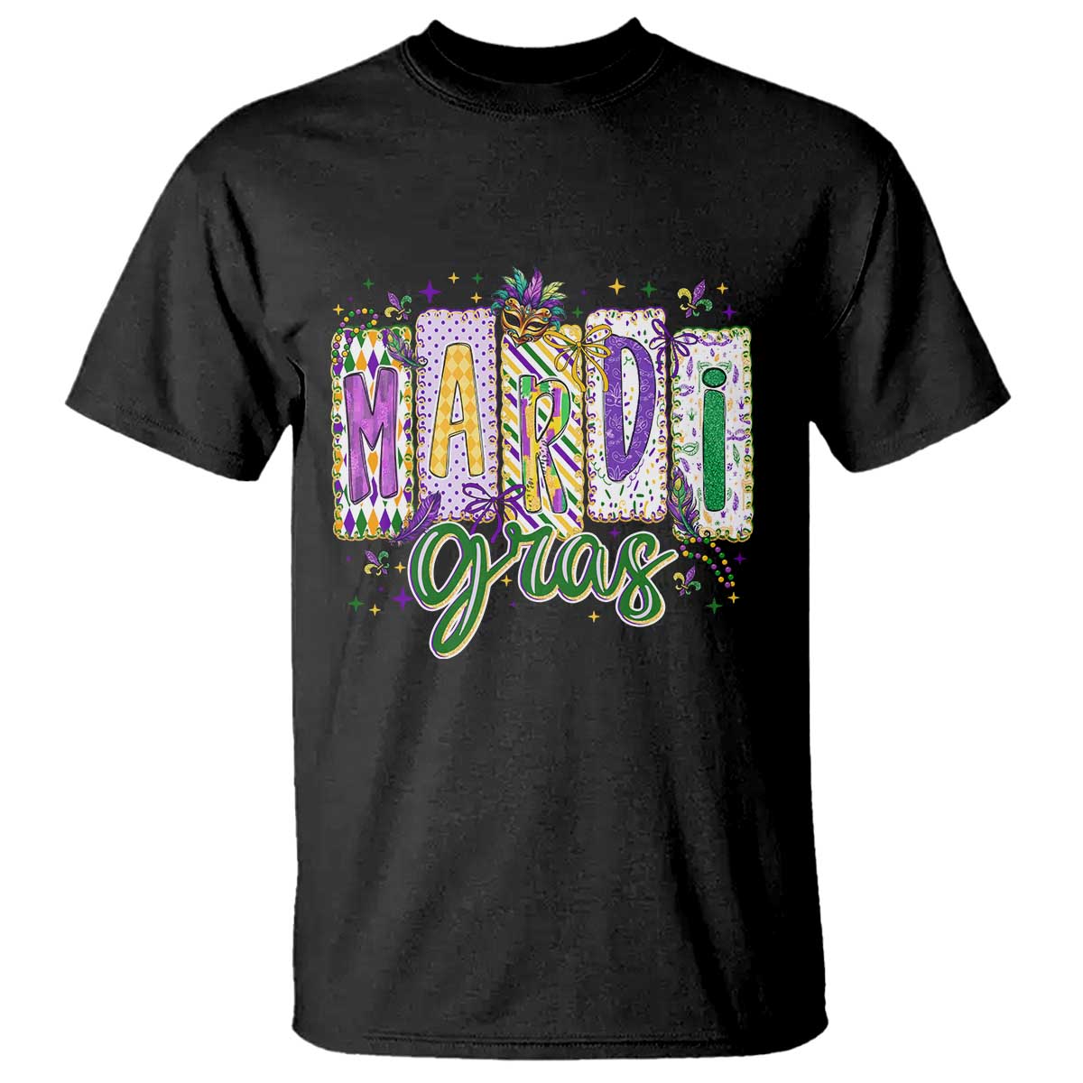 Mardi Gras T Shirt New Orleans Carnival Girly Fat Tuesday TS11 Black Print Your Wear