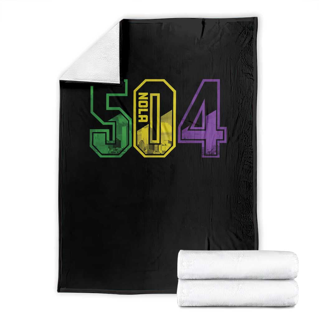 Mardi Gras 504 Nola New Orleans Louisiana LA Throw Blanket TS11 Black Print Your Wear