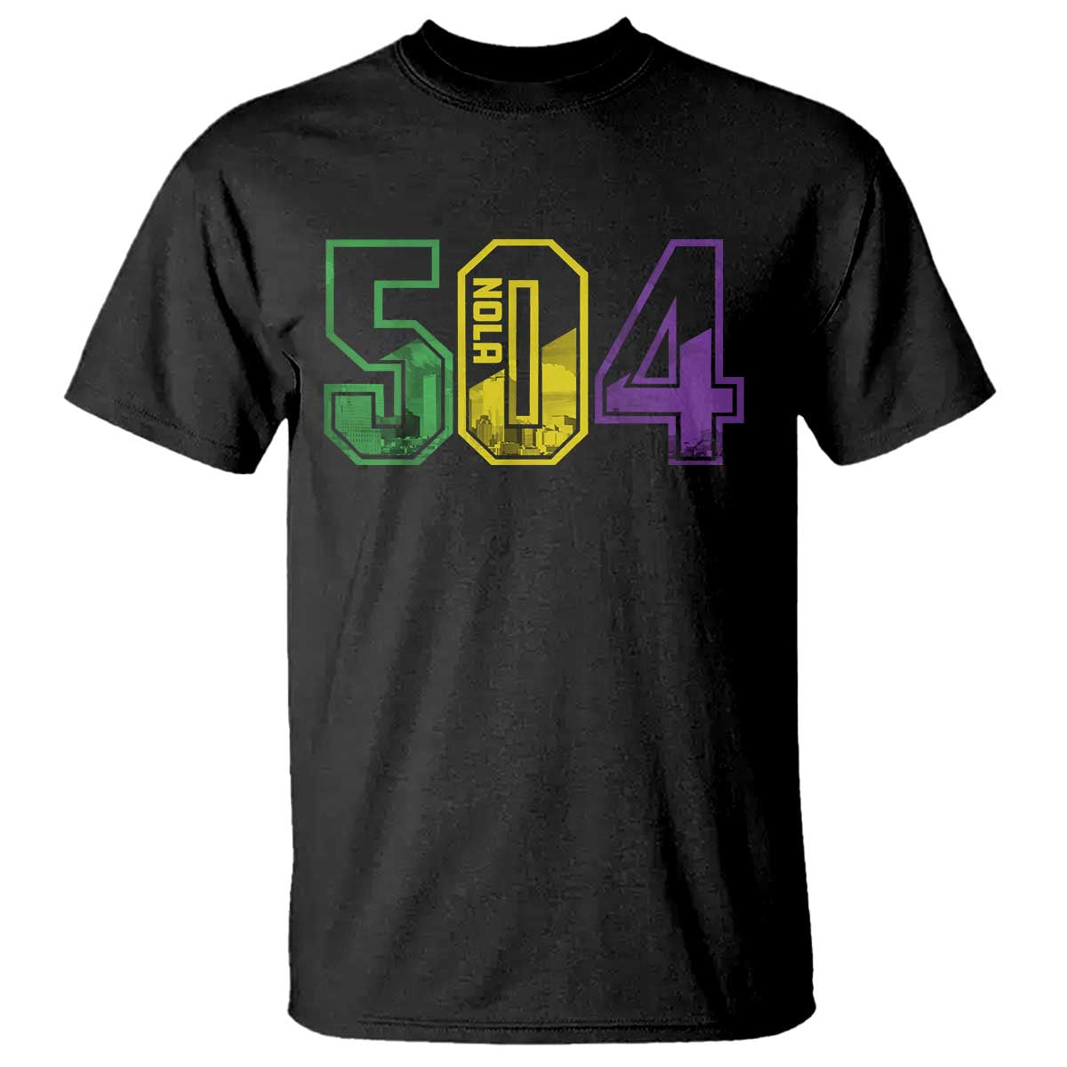 Mardi Gras 504 Nola New Orleans Louisiana LA T Shirt TS11 Black Print Your Wear