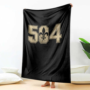 504 Nola New Orleans Louisiana LA Throw Blanket Fleur De Lis TS11 Print Your Wear