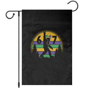 Funny Bigfoot 67 Mardi Gras Garden Flag Sasquatch Parade Jester Hat TS11 Black Print Your Wear