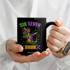 Funny 67 Mardi Gras Alligator Coffee Mug Six Seven Bruh Mardigator Dabbing Crocodile TS11 Print Your Wear