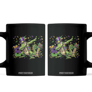 Funny Dabbing Alligator 67 Mardi Gras Six Seven Meme Coffee Mug TS11 Black Print Your Wear