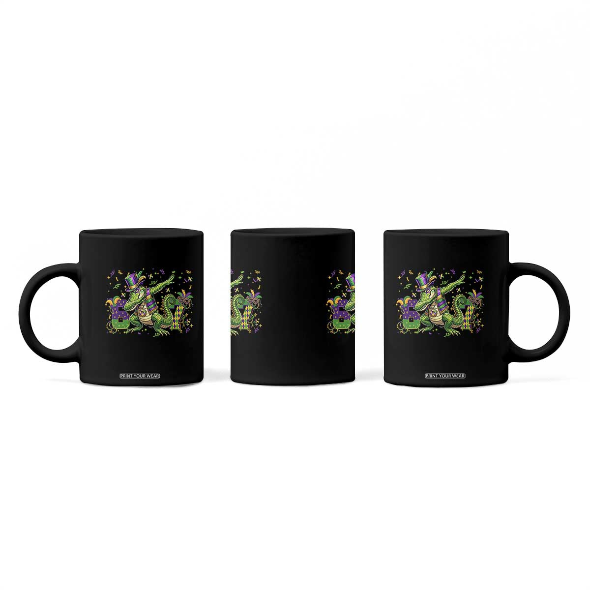 Funny Dabbing Alligator 67 Mardi Gras Six Seven Meme Coffee Mug TS11 Print Your Wear