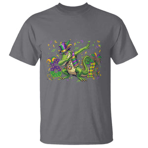 Funny Dabbing Alligator 67 Mardi Gras Six Seven Meme T Shirt TS11 Charcoal Print Your Wear
