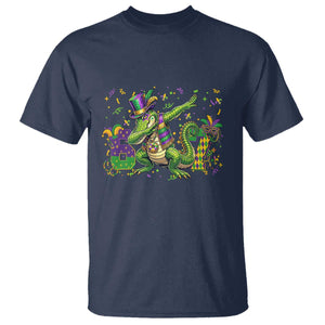 Funny Dabbing Alligator 67 Mardi Gras Six Seven Meme T Shirt TS11 Navy Print Your Wear