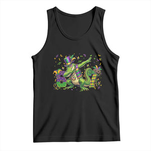 Funny Dabbing Alligator 67 Mardi Gras Six Seven Meme Tank Top TS11 Black Print Your Wear