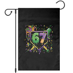 Funny Baseball Mardi Gras 67 Ice Cream Drip Garden Flag Six Seven Meme Carnival TS11 Black Print Your Wear