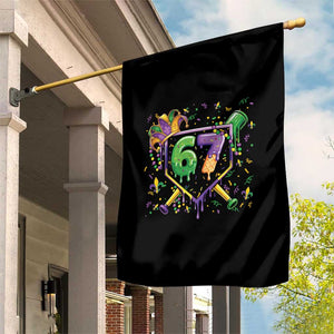 Funny Baseball Mardi Gras 67 Ice Cream Drip Garden Flag Six Seven Meme Carnival TS11 Print Your Wear