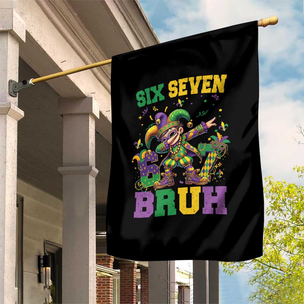 Funny 67 Mardi Gras Garden Flag Six Seven Bruh Dabbing Jester TS11 Print Your Wear