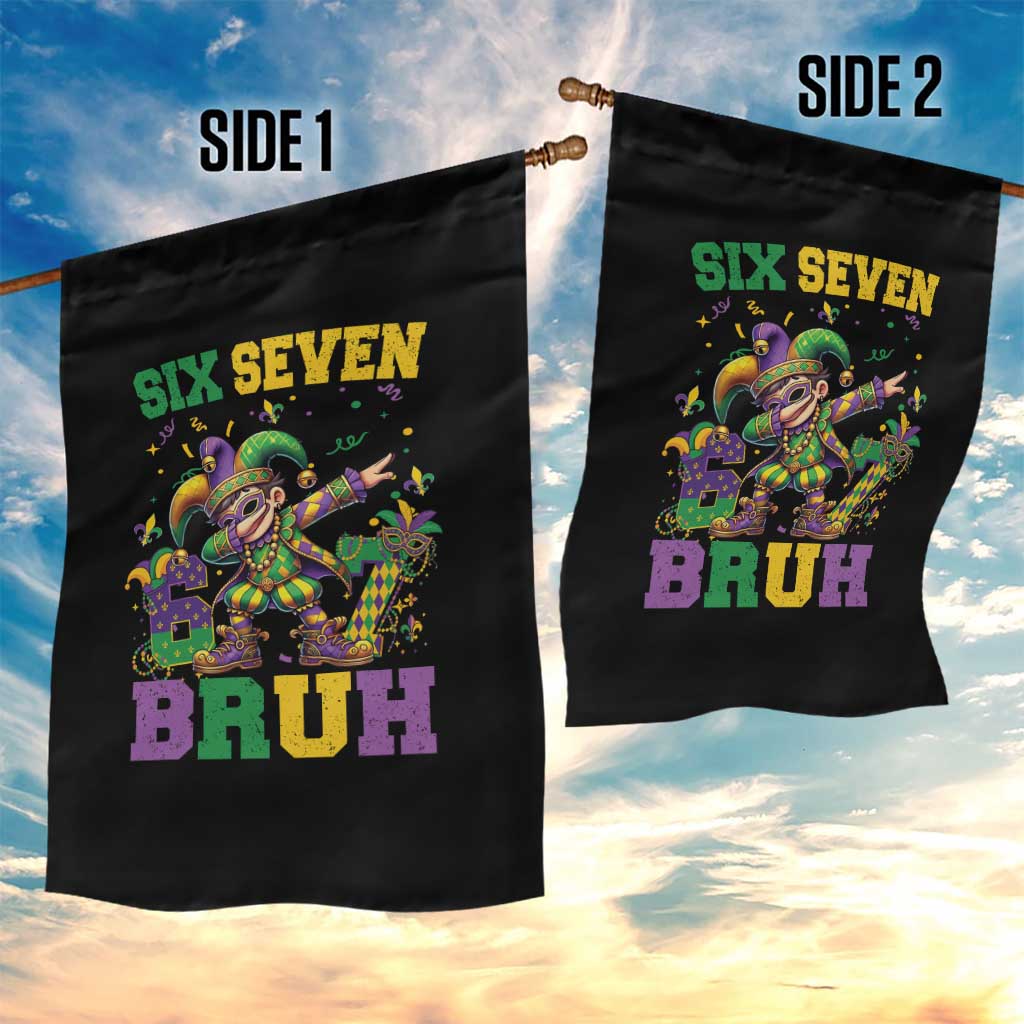 Funny 67 Mardi Gras Garden Flag Six Seven Bruh Dabbing Jester TS11 Print Your Wear