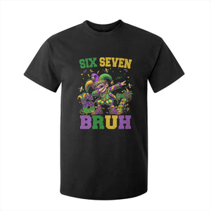 Funny 67 Mardi Gras T Shirt For Kid Six Seven Bruh Dabbing Jester TS11 Black Print Your Wear