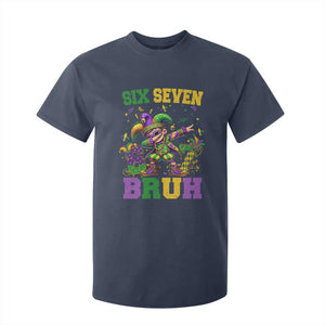 Funny 67 Mardi Gras T Shirt For Kid Six Seven Bruh Dabbing Jester TS11 Navy Print Your Wear