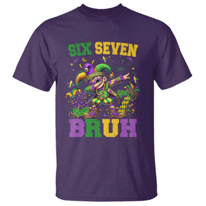 Funny 67 Mardi Gras T Shirt Six Seven Bruh Dabbing Jester TS11 Purple Print Your Wear