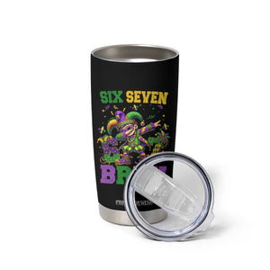 Funny 67 Mardi Gras Tumbler Cup Six Seven Bruh Dabbing Jester TS11 Print Your Wear