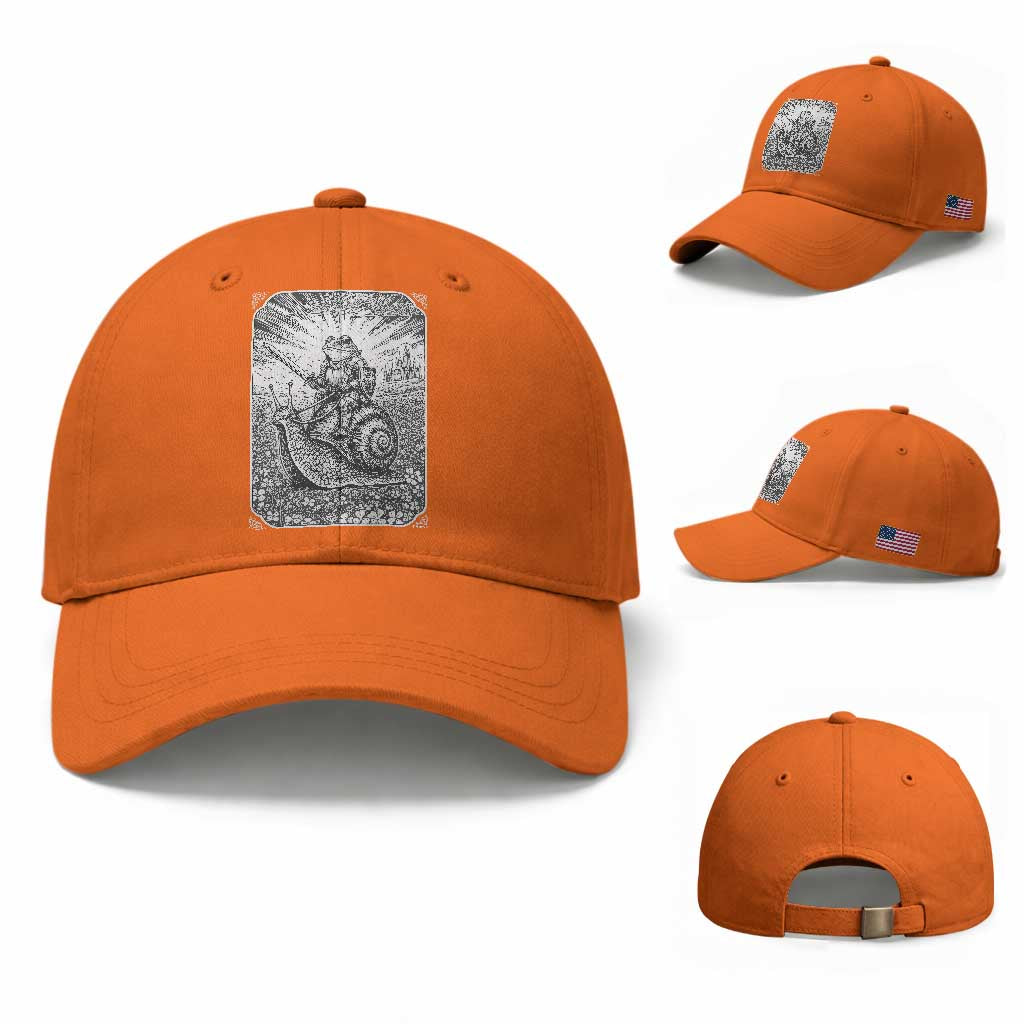 Funny Medieval Frog Knight Riding Weirdcore Snail Baseball Cap