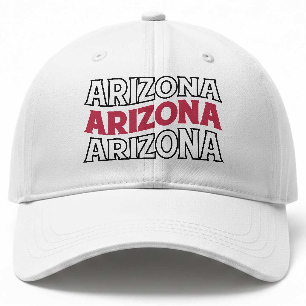 Retro Arizona Lover Baseball Cap Groovy Typography Vintage 70s State TS12 Print Your Wear