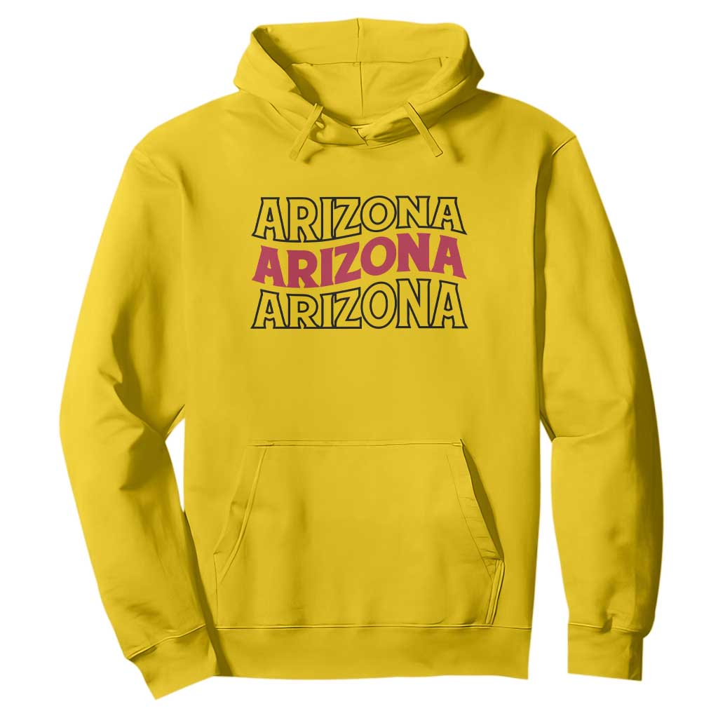 Retro Arizona Lover Hoodie Groovy Typography Vintage 70s State TS12 Daisy Print Your Wear