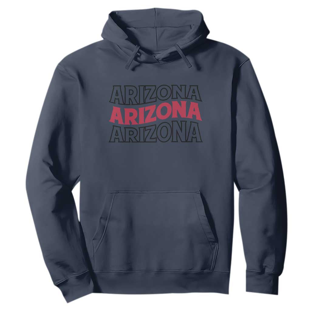 Retro Arizona Lover Hoodie Groovy Typography Vintage 70s State TS12 Navy Print Your Wear