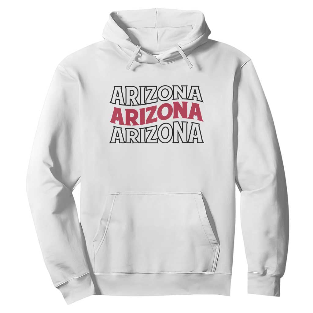 Retro Arizona Lover Hoodie Groovy Typography Vintage 70s State TS12 White Print Your Wear
