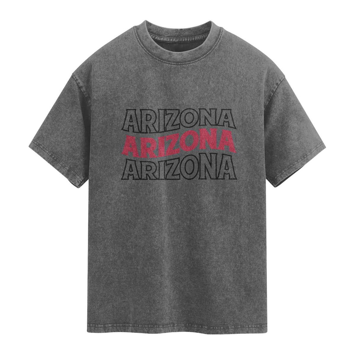 Retro Arizona Lover Washed Cotton T-Shirt Groovy Typography Vintage 70s State