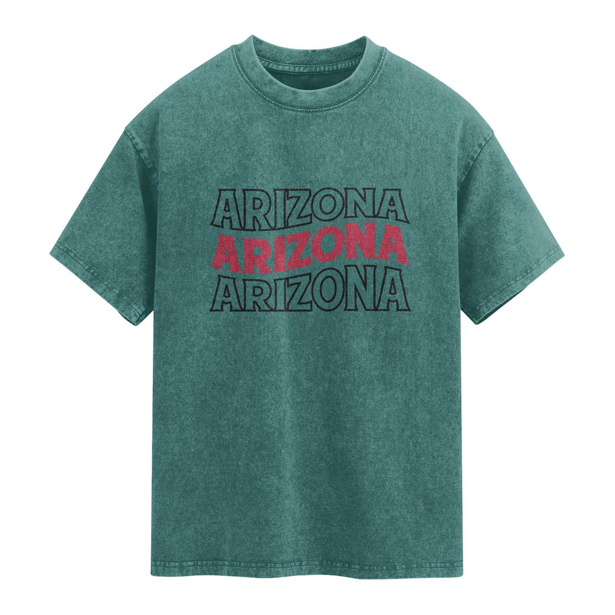 Retro Arizona Lover Washed Cotton T-Shirt Groovy Typography Vintage 70s State