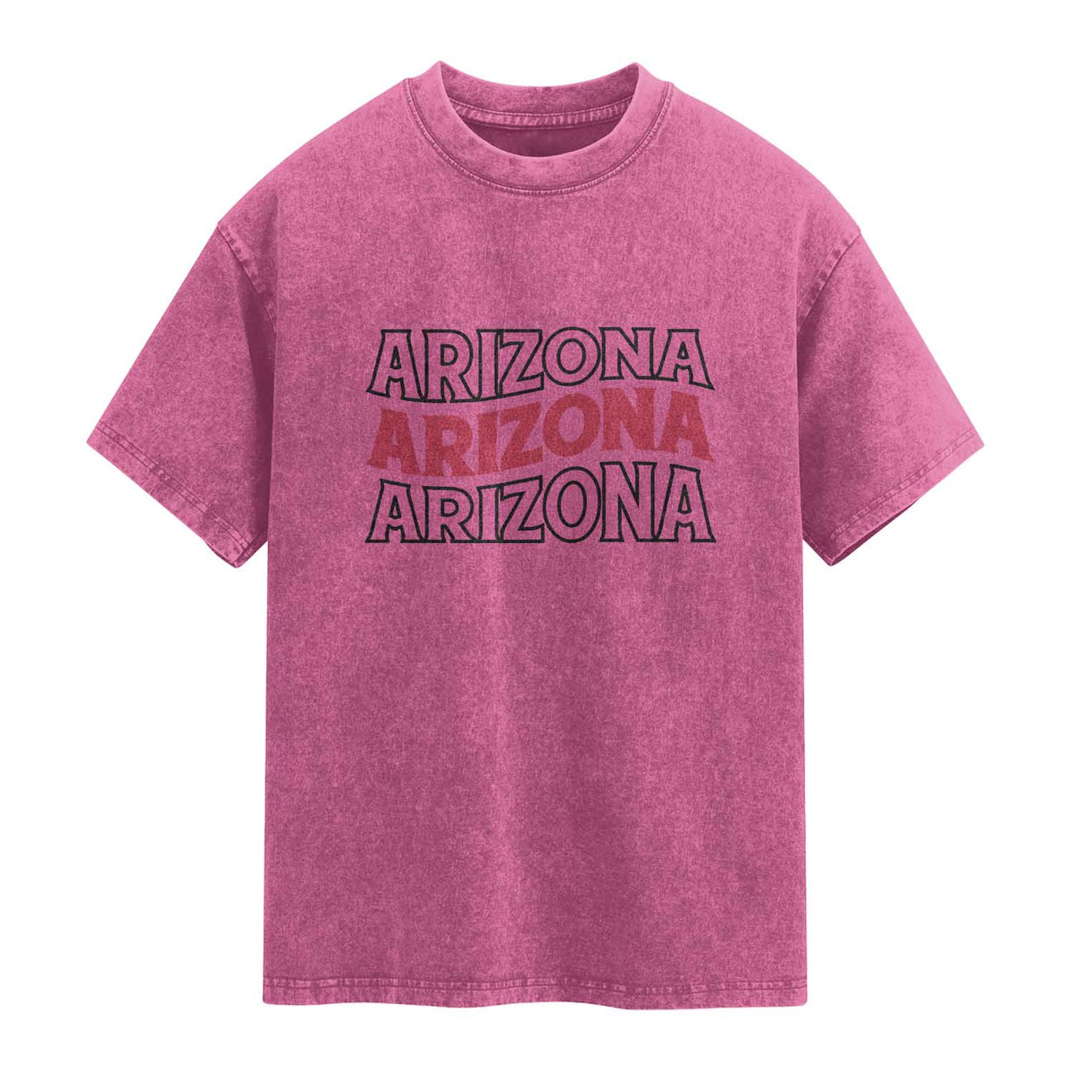 Retro Arizona Lover Washed Cotton T-Shirt Groovy Typography Vintage 70s State