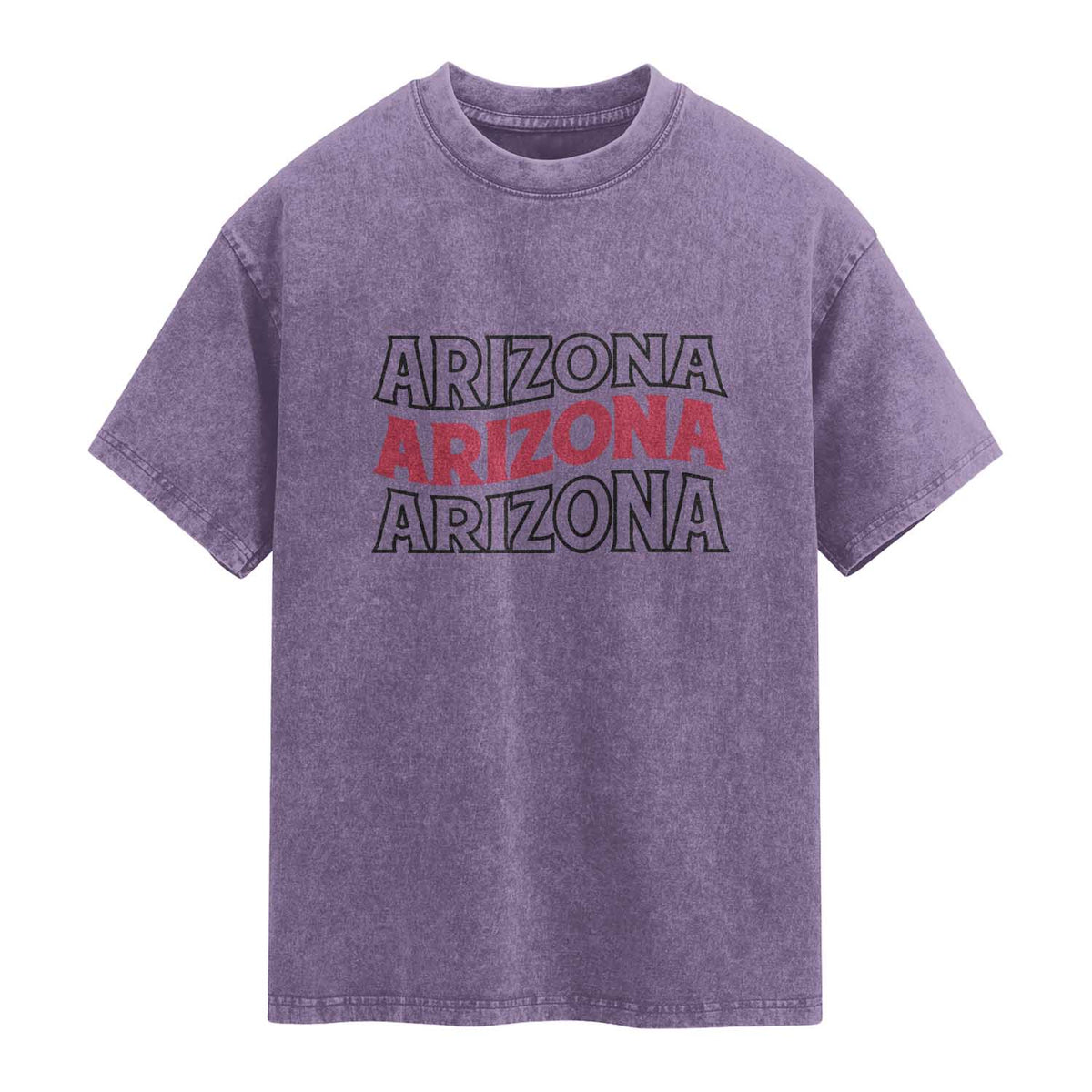 Retro Arizona Lover Washed Cotton T-Shirt Groovy Typography Vintage 70s State