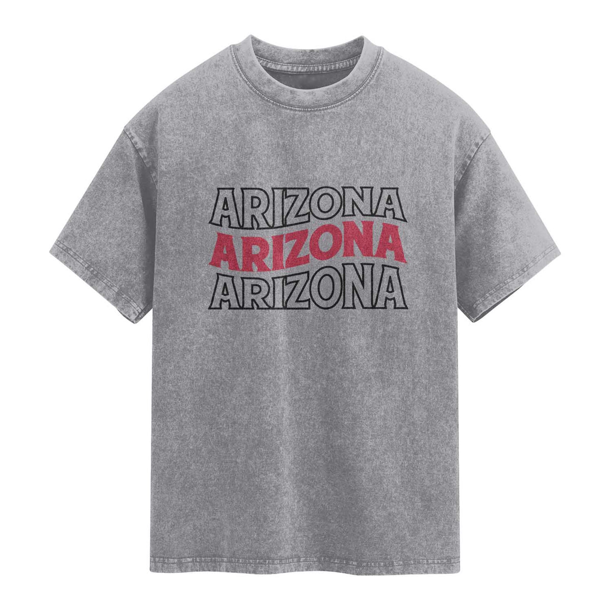 Retro Arizona Lover Washed Cotton T-Shirt Groovy Typography Vintage 70s State