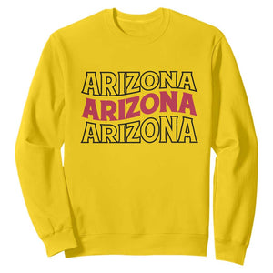 Retro Arizona Lover Sweatshirt Groovy Typography Vintage 70s State TS12 Daisy Print Your Wear