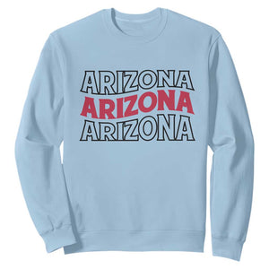 Retro Arizona Lover Sweatshirt Groovy Typography Vintage 70s State TS12 Light Blue Print Your Wear