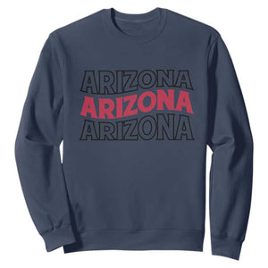 Retro Arizona Lover Sweatshirt Groovy Typography Vintage 70s State TS12 Navy Print Your Wear