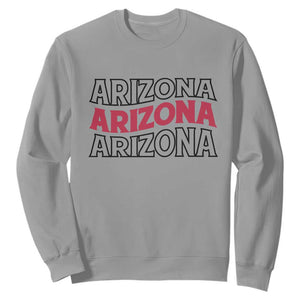 Retro Arizona Lover Sweatshirt Groovy Typography Vintage 70s State TS12 Sport Gray Print Your Wear