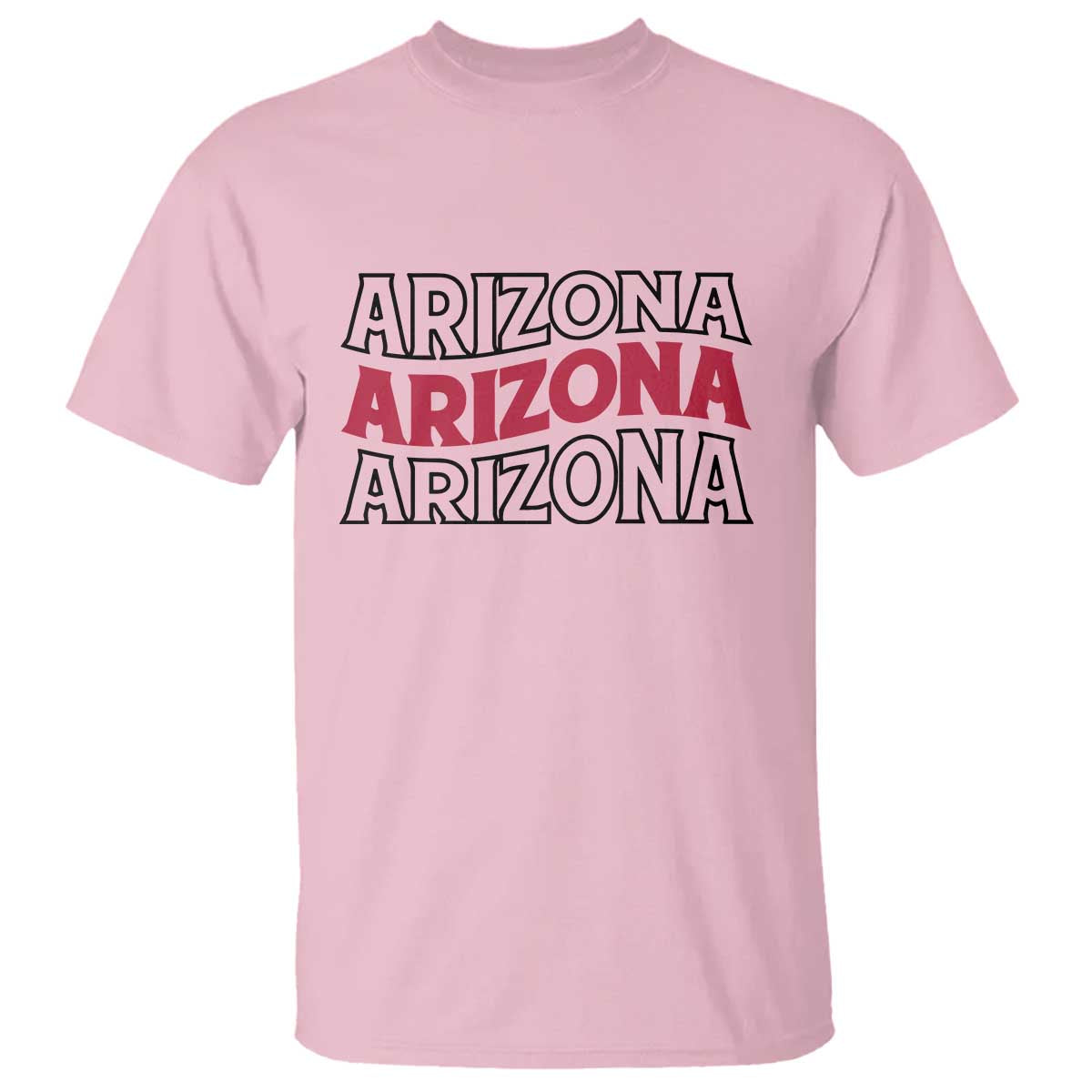 Retro Arizona Lover T Shirt Groovy Typography Vintage 70s State TS12 Light Pink Print Your Wear