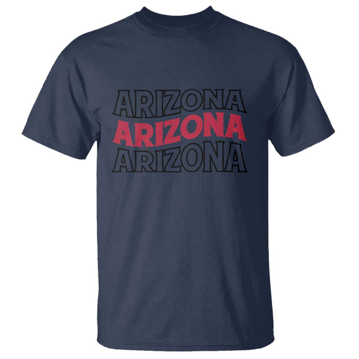 Retro Arizona Lover T Shirt Groovy Typography Vintage 70s State TS12 Navy Print Your Wear