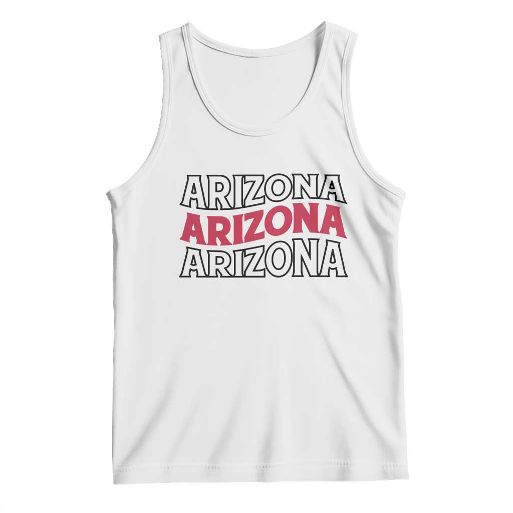 Retro Arizona Lover Tank Top Groovy Typography Vintage 70s State TS12 White Print Your Wear