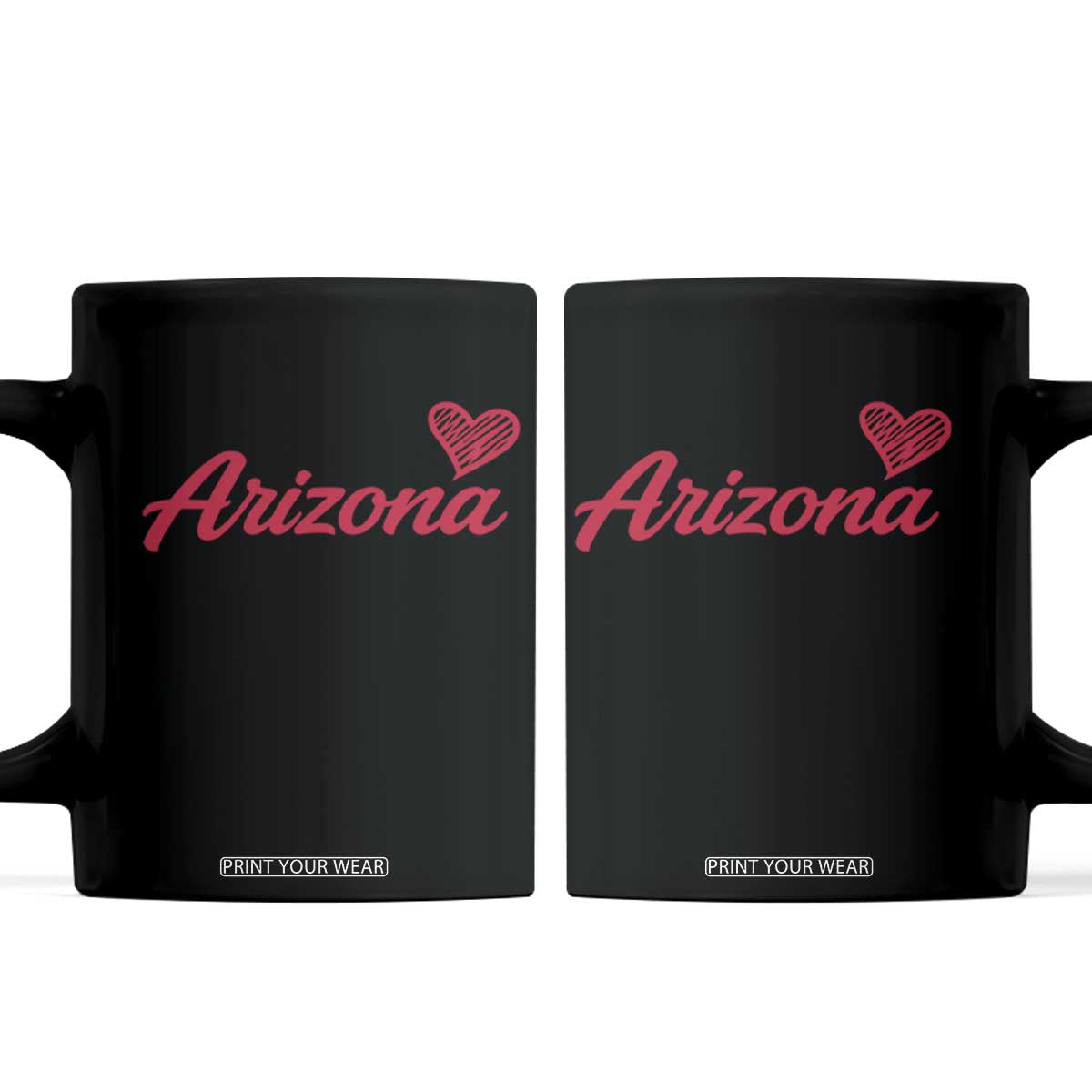 Arizona State Pride Coffee Mug Clean Word Art Minimalist Graphic TS12 Black Print Your Wear