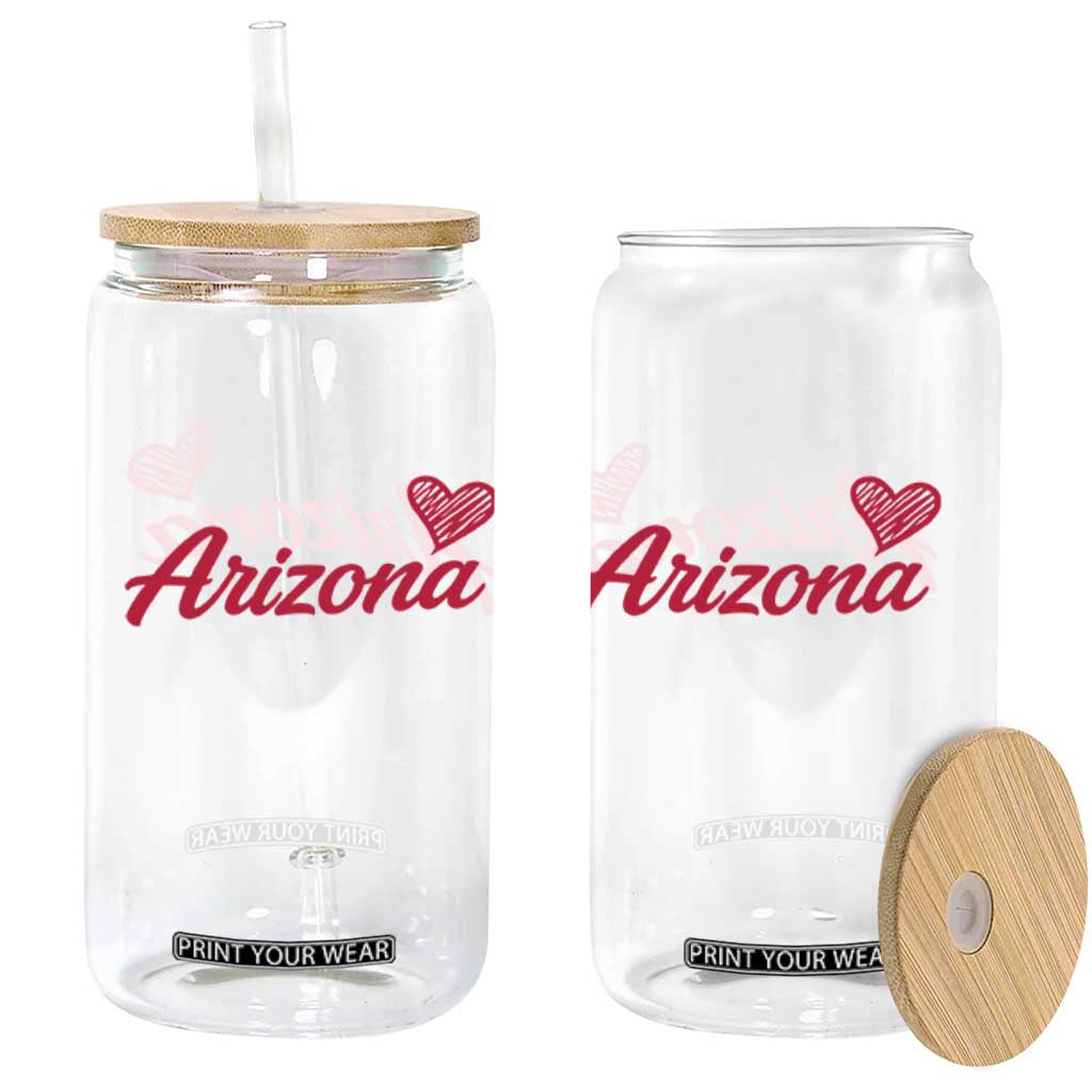 Arizona State Pride Glass Can Clean Word Art Minimalist Graphic TS12 Print Your Wear