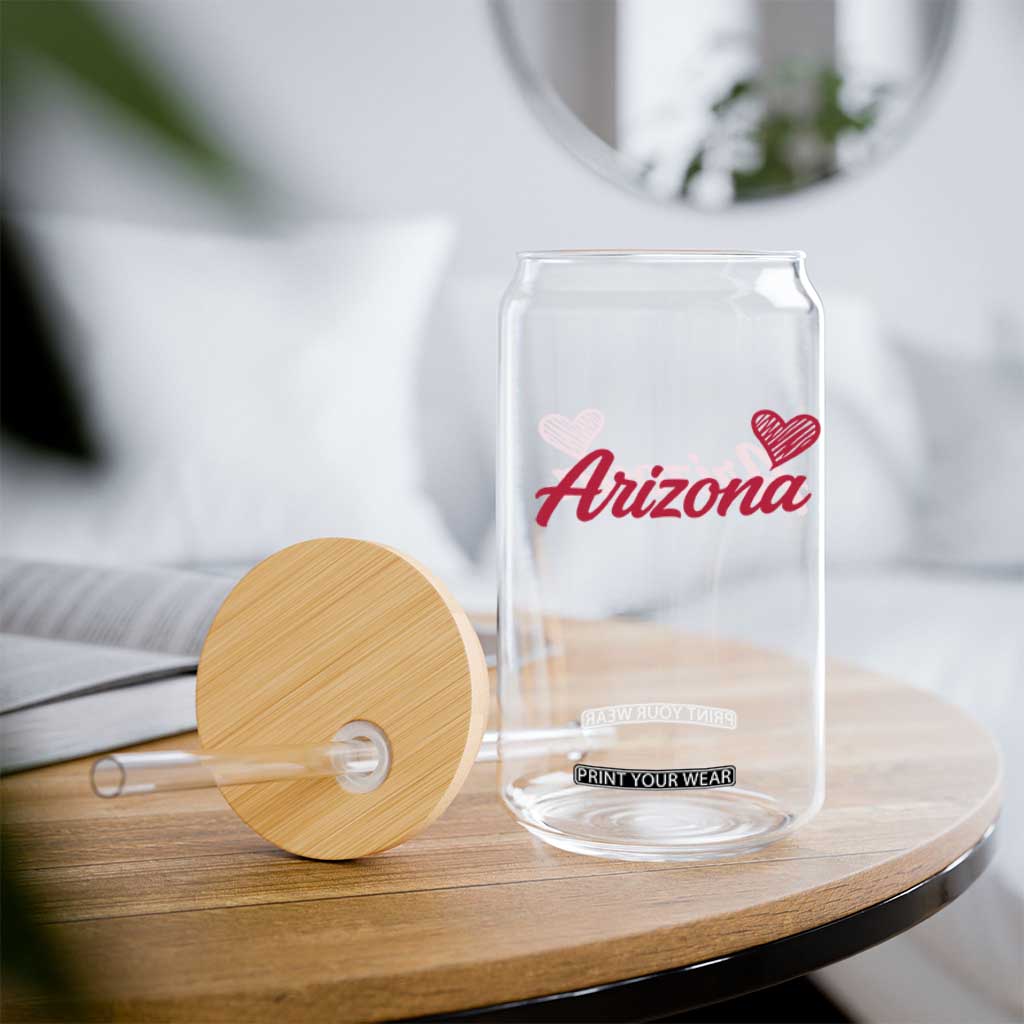 Arizona State Pride Glass Can Clean Word Art Minimalist Graphic TS12 Print Your Wear