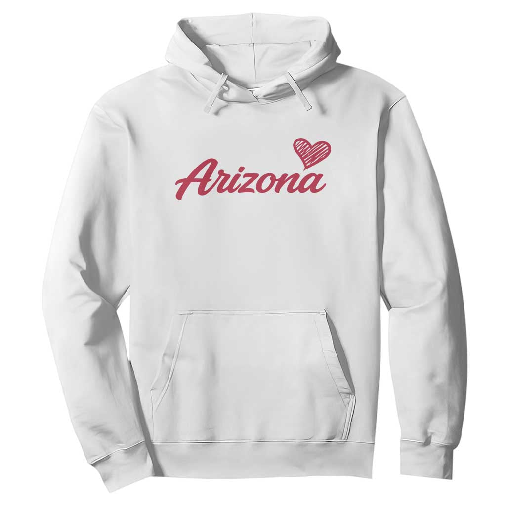 Arizona State Pride Hoodie Clean Word Art Minimalist Graphic TS12 White Print Your Wear