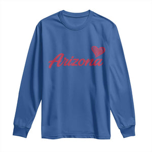 Arizona State Pride Long Sleeve Shirt Clean Word Art Minimalist Graphic TS12 Royal Blue Print Your Wear