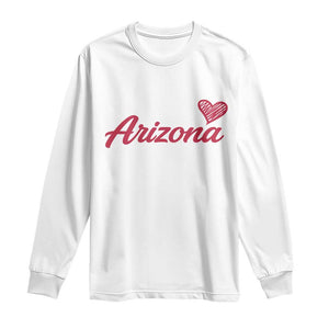 Arizona State Pride Long Sleeve Shirt Clean Word Art Minimalist Graphic TS12 White Print Your Wear