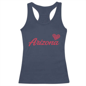 Arizona State Pride Racerback Tank Top Clean Word Art Minimalist Graphic TS12 Navy Print Your Wear